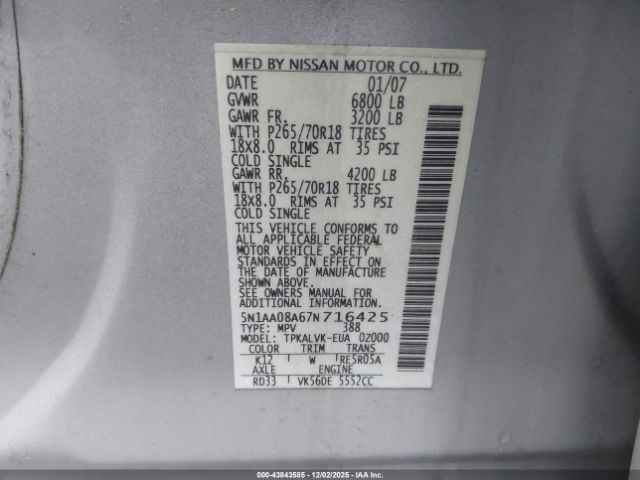 Nissan Armada Le Image 2