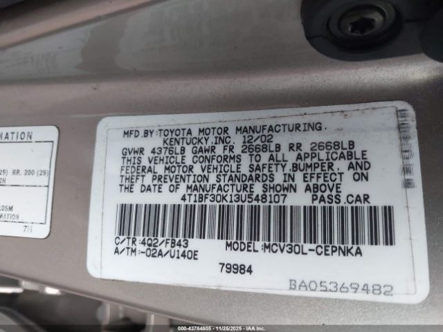 Toyota Camry Le V6 Image 9