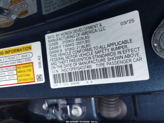 Honda Accord Hybrid Touring Image 7