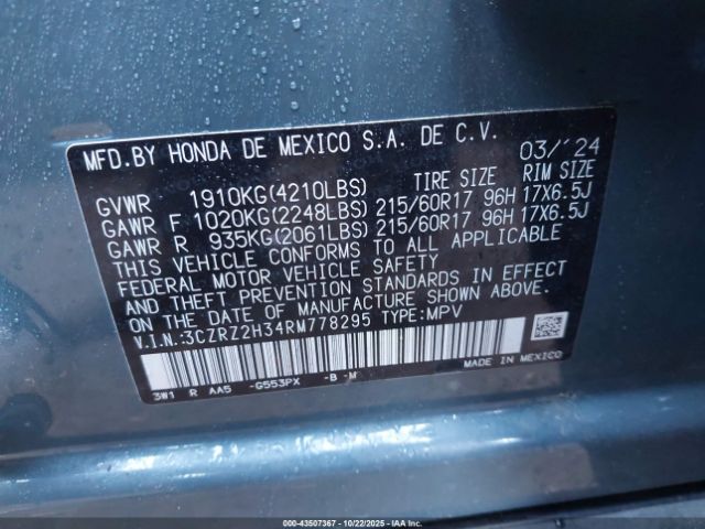 Honda HR-V Awd Lx Image 6