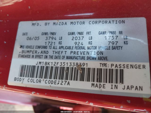 Mazda Mazda3 I Image 11